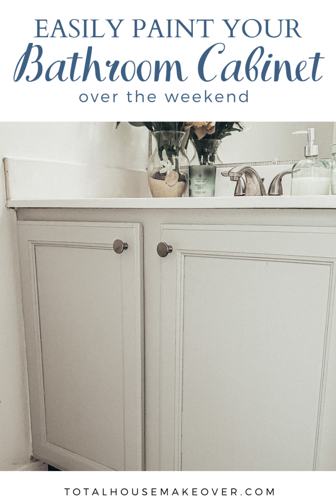 Learn how to paint your bathroom vanity quickly without looking like a beginner. paint bathroom cabinet, remodel bathroom, bathroom on a budget