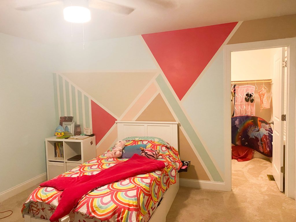 feature wall made with tape